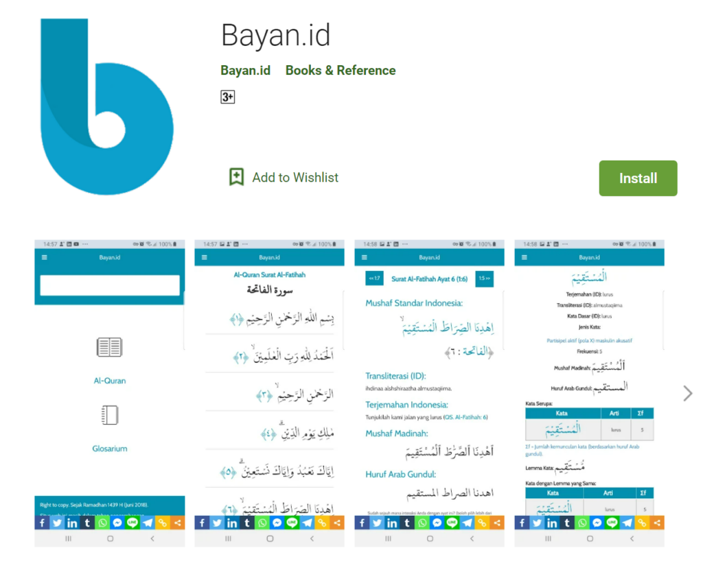 Tampilan Bayan.id for Android di Google Play Store.